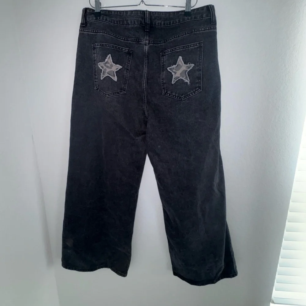 Y2K Star Pockets Wide Leg Denim ⭐️